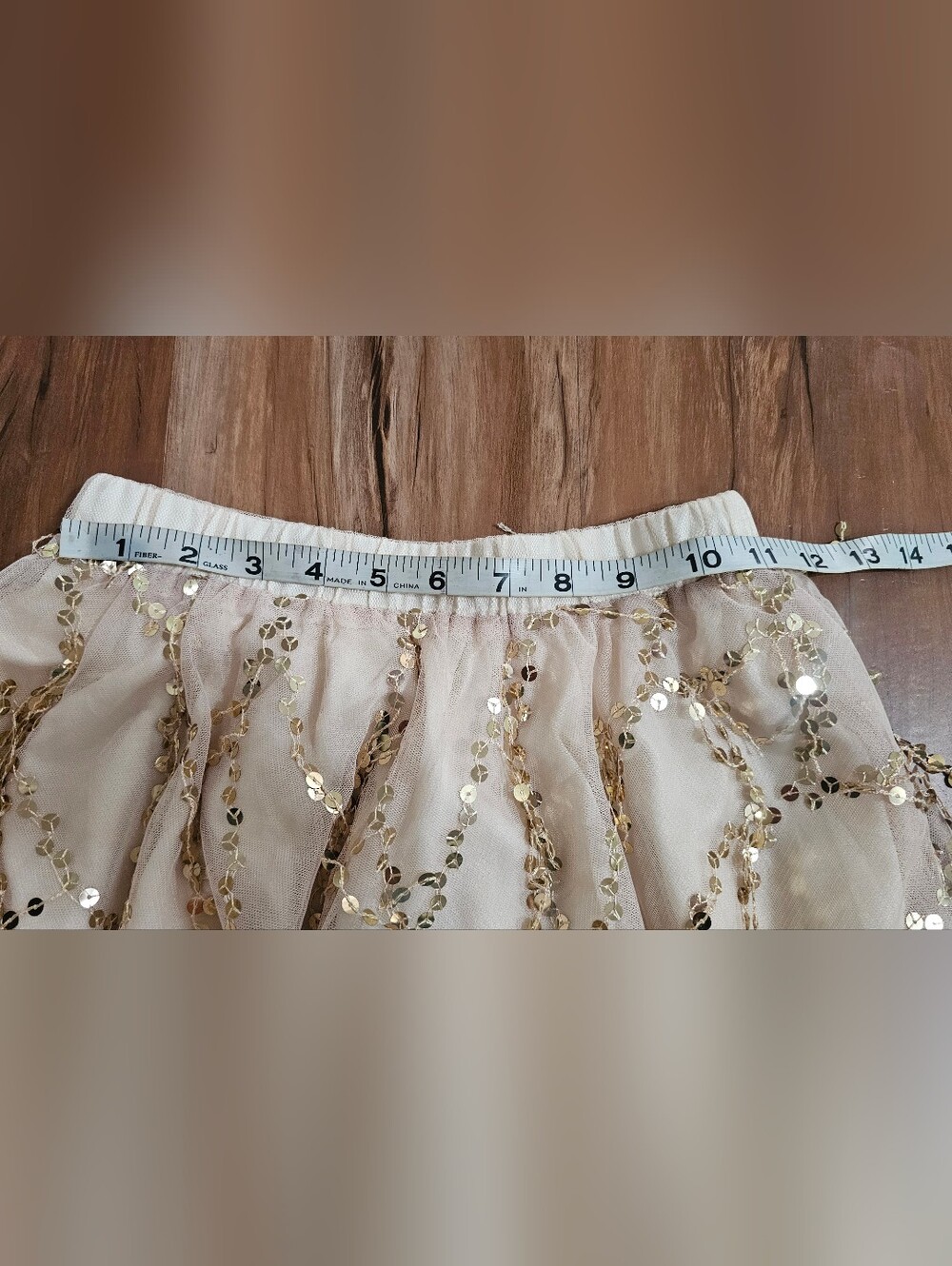 Mia Joy Girls Size 10 Beaded Ivory High-Low Tulle Skirt - Picture 2 of 4
